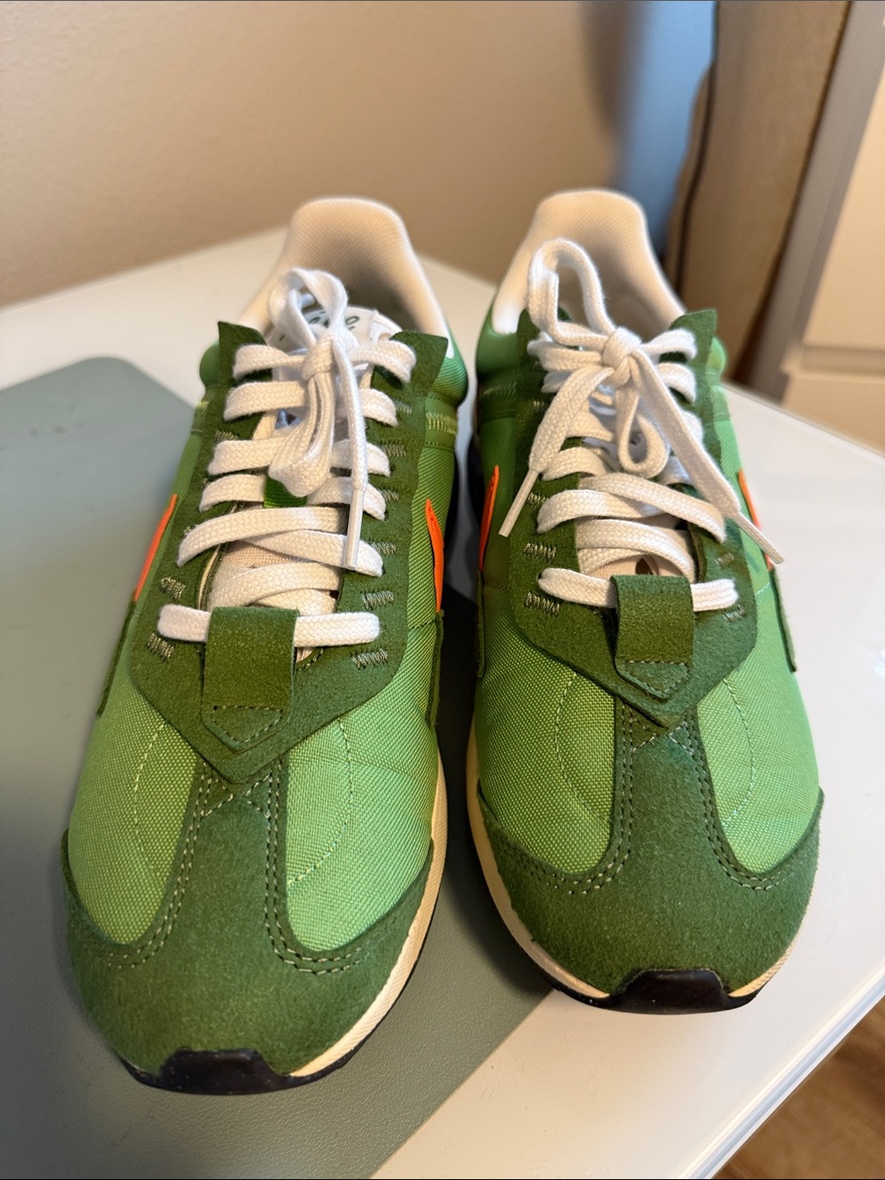 Nike Pre Day Men's Green Casual Athletic Sneakers - White Laces